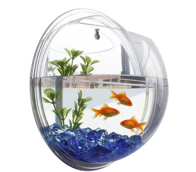 Custom acrylic wall hanging small fish bowl FTK-138
