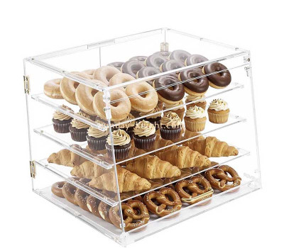 Custom acrylic 4-tier commercial pastry display case FSK-309