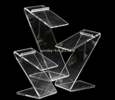 Custom Z-shaped acrylic shos display stand risers SSK-119