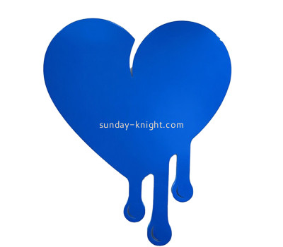 Custom acrylic wall decor heart mirror stickers MAK-200