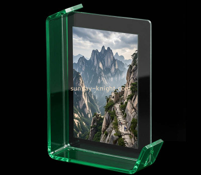 Custom acrylic L-shaped desktop picture frame APK-160