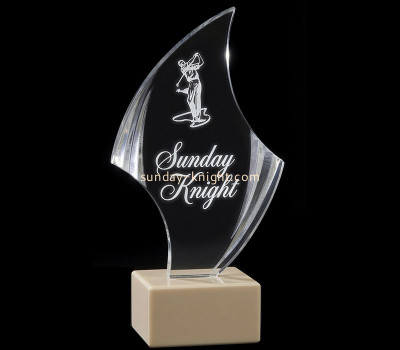 Custom acrylic award trophy with block base ATK-164