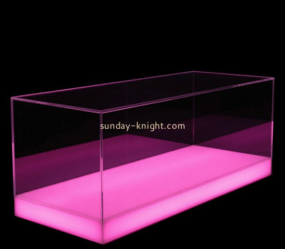Custom acrylic retail countertop LED display case EDK-173