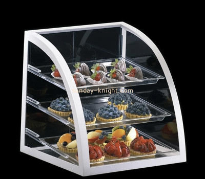 Custom acrylic 3 tiers pastry LED showcase EDK-175