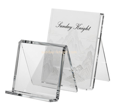 Custom V shaped acrylic book display stand holder BHK-955
