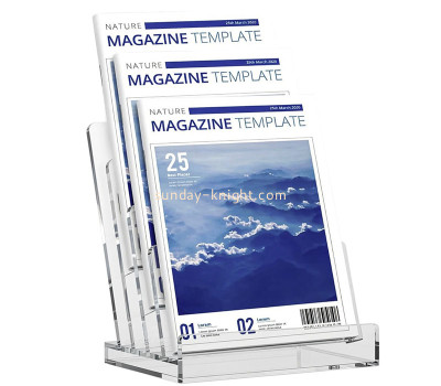 Custom acrylic 4-tier magazine display stand holder BHK-956