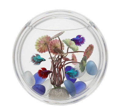 Custom acrylic wall hanging plant fish bowl FTK-143