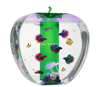Custom apple shaped acrylic small fish bowl FTK-144
