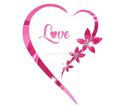 Custom heart shaped acrylic 3D wall stickers MAK-201