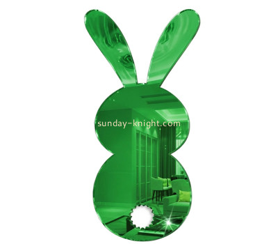 Custom rabbit shaped acrylic wall 3D mirror sticker MAK-204