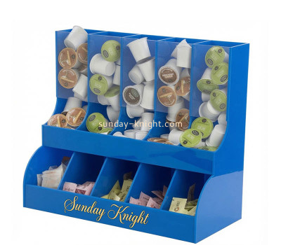 Custom acrylic multi dividers coffee station organizer HCK-302