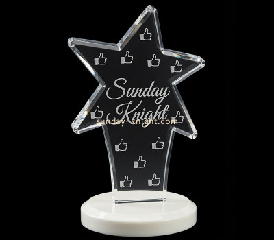 Custom acrylic star shaped awards trophy with base ATK-169