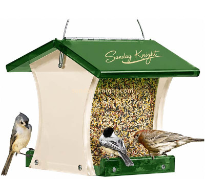 Custom house shaped acrylic hanging bird feeder PCK-234