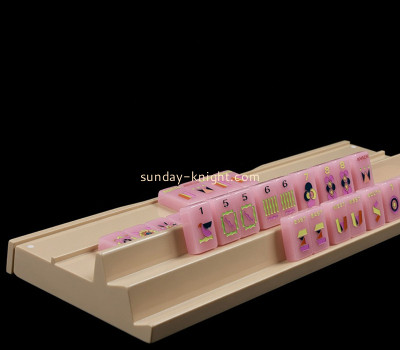 Custom acrylic double mahjong rack with magnetic pusher ODK-1273