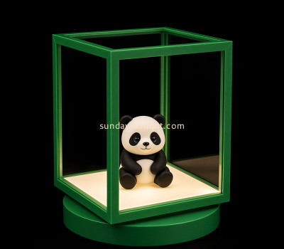 Custom acrylic collectible panda artwork LED display case EDK-178
