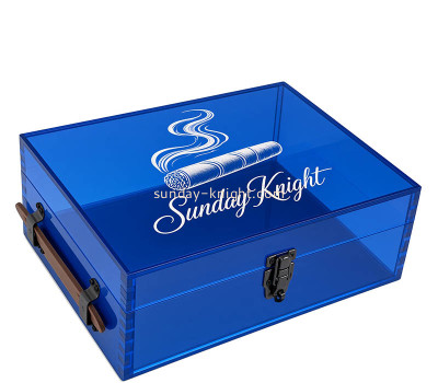 Custom acrylic lockable cigar packaging box DBK-1537