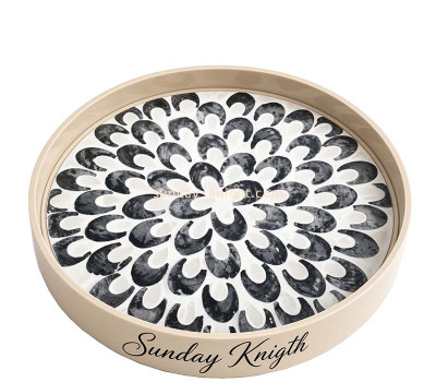 Custom round acrylic decorative tray STK-400