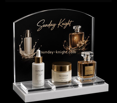 Custom acrylic trade show skincare perfume display stand MDK-593