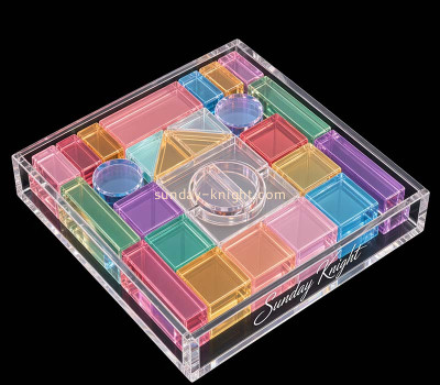 Custom acrylic blocks set for creative building with holder tray CAK-447