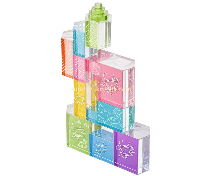 Custom acrylic children game building blocks ABK-332