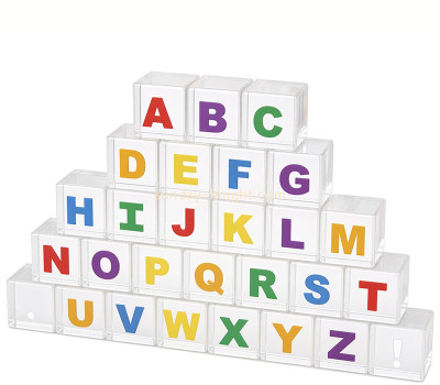 Custom acrylic children toys alphabet blocks ABK-333