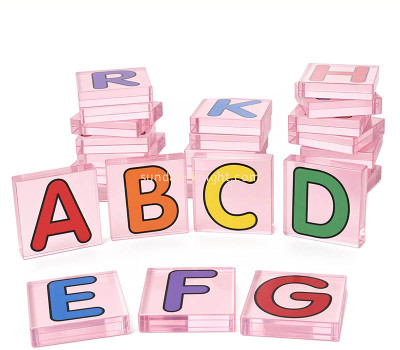Custom acrylic children toys ABC unit blocks ABK-334