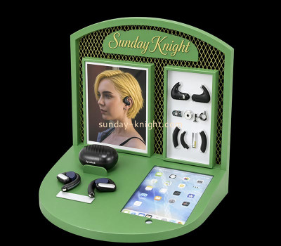 Custom acrylic retail wireless earphone LED display stand CPK-252