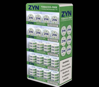 Custom acrylic ZYN nicotine pouches LED display rack ODK-1278