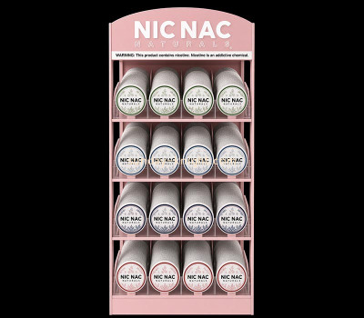 Custom acrylic trade show NIC NAC nicotine pouches display stand ODK-1279
