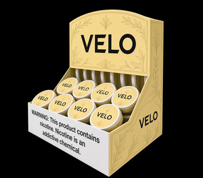 Custom acrylic countertop VELO nicotine pouches display stand holder ODK-1280