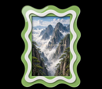 Custom acrylic wall wavy picture frame APK-168