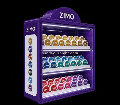 Custom acrylic ZIMO nicotine pouches LED showcase EDK-183
