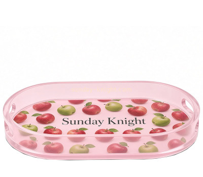 Custom oval acrylic pattern printing tray STK-406