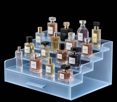 Custom acrylic 4 tiers cologne display stand riser MDK-598