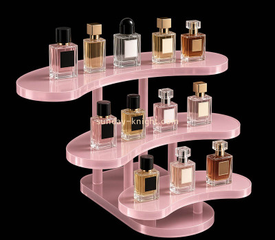 Custom acrylic 3 tiers perfume display stand riser MDK-599