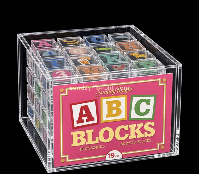 Custom acrylic kids alphabet blocks with box CAK-451