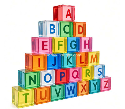 Custom acrylic kids building ABC blocks ABK-336