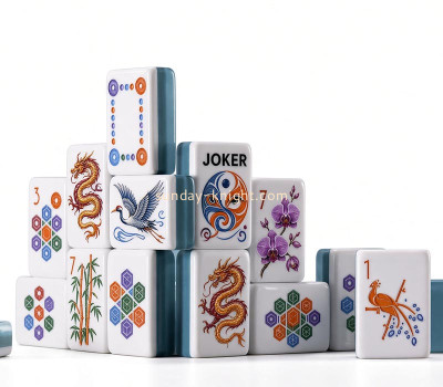 Custom acrylic mahjong game tile set ABK-338