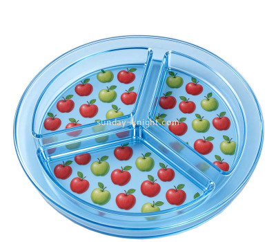 Custom mini round 3 pockets tray STK-410