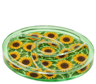 Custom 3 pocket round swirl tray STK-409