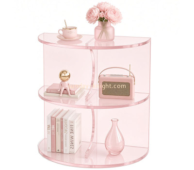 Custom acrylic 3-tier half moon side table AFK-460