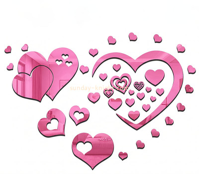 Custom heart mirror stickers MAK-210