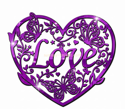 Custom wall 3D heart mirror stickers MAK-211