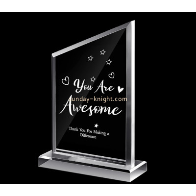 Perspex item supplier custom acrylic thank you gift awards ATK-078