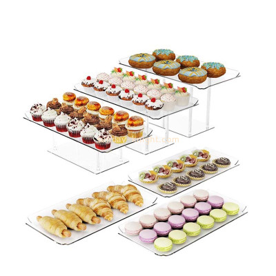 Custom acrylic buffet pastries display risers HCK-282