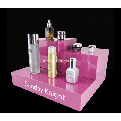 Custom acrylic promotional counters skincare display risers MDK-571