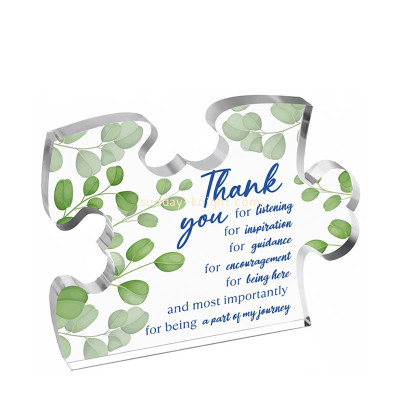 Custom acrylic thank you puzzle gift block ABK-319