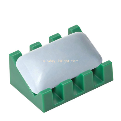 Custom acrylic bathroom draining soap dish holder HCK-290