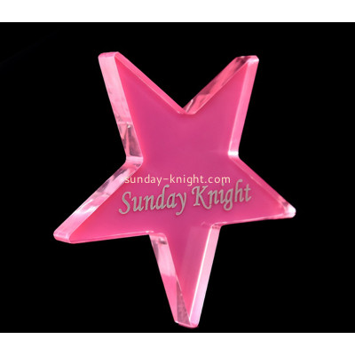 Custom acrylic five-pointed star 3D block CAK-436