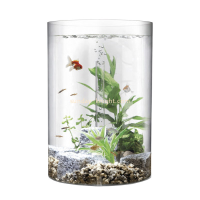 Custom acrylic cylinder aquarium fish tank FTK-137